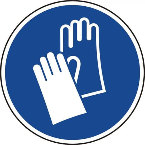 Label-Label Samolepilna nalepka opozorilna – zaščitne rokavice 100mm