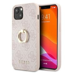 Guess GUHCP13S4GMRPI iPhone 13 mini 5,4" roza trdi ovitek 4G s stojalom za obroč