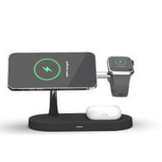 Tech-protect A12 3in1 MagSafe brezžični polnilnik za mobitel / AirPods / Apple Watch, črna