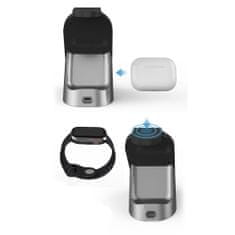 Tech-protect H18 3in1 brezžični polnilnik za mobitel / AirPods / Apple Watch, črna