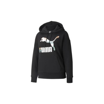 Puma Športni pulover črna 158 - 163 cm/XS Classics Logo Hoodie