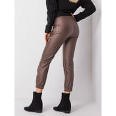 ITALY MODA Ženske voščene hlače JACKIE rjave barve DHJ-SP-3730.11_355982 S