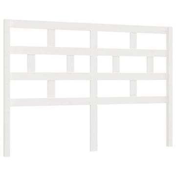 Vidaxl Posteljno vzglavje belo 166x4x100 cm trdna borovina