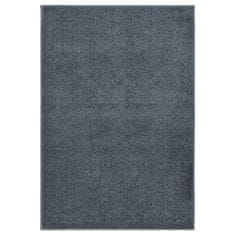 Vidaxl Preproga s kratkimi lasmi, 160 x 230 cm, antracitna