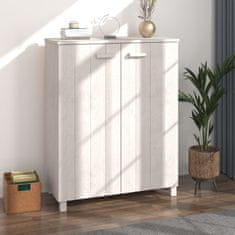 Vidaxl Omara za čevlje bela 85x40x108 cm trdna borovina
