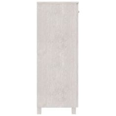 Vidaxl Omara za čevlje bela 85x40x108 cm trdna borovina