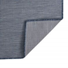 Vidaxl Zunanja preproga z ravnim tkanjem, 80x250 cm, modra