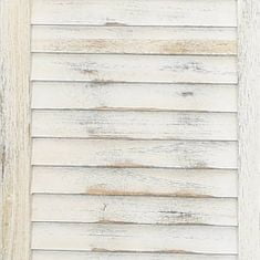 Greatstore Paravan 6-delni antično bel 215x166 cm trden les