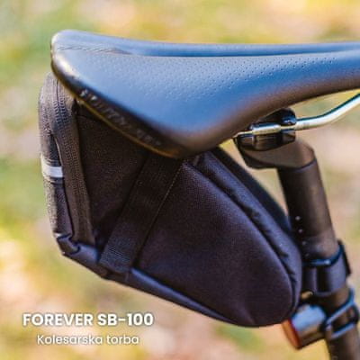  Forever SB-100 kolesarska torba, 17 x 9 x 9 cm, črna 