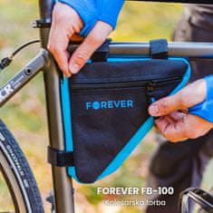 Forever FB-100 kolesarska torba, 20x19x4 cm, odporna na vodo, črno-modra