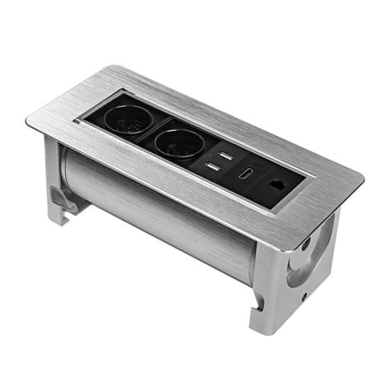 Greatstore Spacetronik SPS-O26S V2 vrtljiva vtičnica za pult
