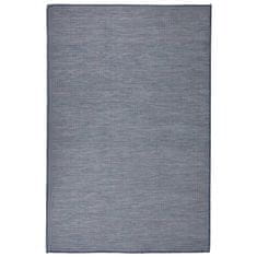 Vidaxl Zunanja preproga z ravnim tkanjem, 120x170 cm, modra