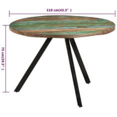 Vidaxl Jedilna miza 110x75 cm trden predelan les
