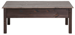 Danish Style Linde kavna mizica, 110 cm, rjava