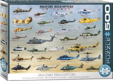 EuroGraphics Puzzle Vojaški helikopterji XL 500 kosov