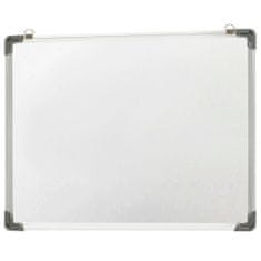 Vidaxl Magnetna piši-briši tabla bela 70x50 cm jeklo