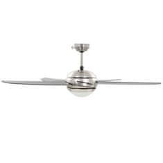 Vidaxl Dekorativni stropni ventilator s svetilko 128 cm rjav