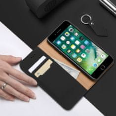 slomart dux ducis wish genuine leather bookcase tip etui za iphone se 2022 / se 2020 / iphone 8 / iphone 7 črna