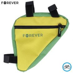 Forever FB-100 kolesarska torba, 20x19x4 cm, odporna na vodo, rumeno-zelena