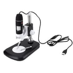 W-STAR Digitalni mikroskop DM800xTrdi, 800x, osvetljevalnik, stojalo, črn, W10 USB