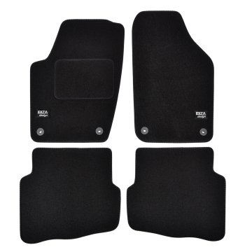 SCOUTT Velurne avtomobilske preproge z logotipom za Seat Ibiza 2002-2008 , 4ks