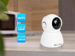 Blow H-265 IP kamera, Wi-Fi, 1080p Full HD, 5 MP, vrtljiva, nočno snemanje, bela - rabljeno