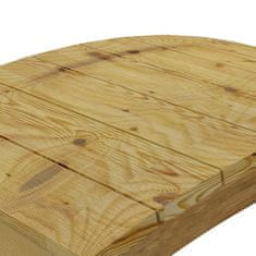 Vidaxl Vrtni most 110x74 cm iz impregnirane trdne borovine