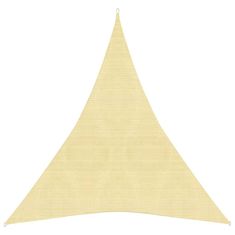 Vidaxl Senčno jadro 160 g/m² bež 5x6x6 m HDPE