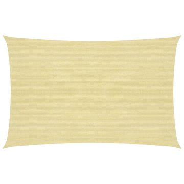 Vidaxl Senčno jadro 160 g/m² bež 2,5x3,5 m HDPE
