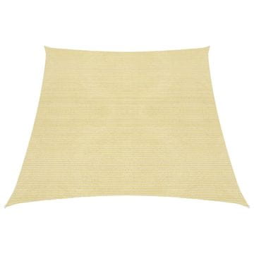 Vidaxl Senčno jadro 160 g/m² bež 4/5x4 m HDPE
