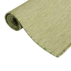 Vidaxl Zunanja preproga ploščato tkanje 200x280 cm zelena