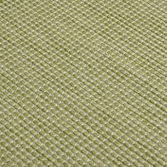 Vidaxl Zunanja preproga z ravnim tkanjem, 80x250 cm, zelena