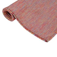 Vidaxl Zunanja preproga ploščato tkanje 200x280 cm rdeča