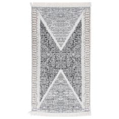 Vidaxl Preproga, črno-siva, 120x180 cm, bombaž
