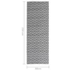 Vidaxl Zunanja preproga, črna, 80 x 250 cm, PP