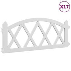 Vidaxl Obroba za travo 17 kosov bela 10 m PP