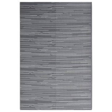 Vidaxl Zunanja preproga ARAKIL Antracit 140x200 cm PP