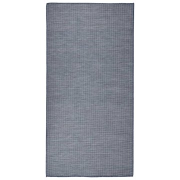 Vidaxl Zunanja preproga z ravnim tkanjem, 100x200 cm, modra