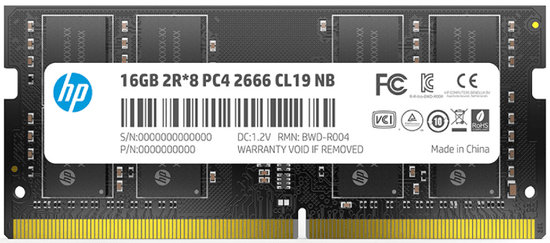 HP S1 pomnilnik (RAM), 16GB, DDR4, 2666MHz, SO-DIMM, CL19, 1.2V (7EH99AA#ABB)