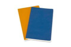 Moleskine Volant Journals beležnici, L, črtni, mehke platnice, modra in oker