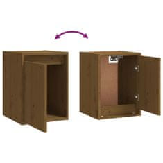 Vidaxl Stenska omarica 2 kosa medeno rjava 30x30x40 cm trdna borovina