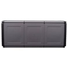 Vidaxl Vrtna škatla 138x53x57 cm 330 L temno siva in črna