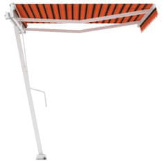 shumee Prostostoječa avtomatska tenda 350x250 cm oranžna/rjava