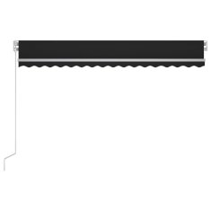 Vidaxl Ročno zložljiva tenda z LED lučmi 450x300 cm antracitna