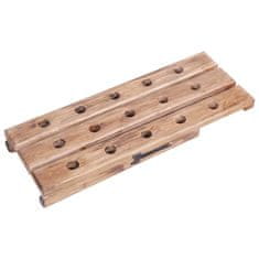 Vidaxl Stojalo za vino za 15 steklenic 26x50x70 cm trden predelan les