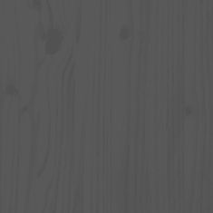 Greatstore Konzolna omarica siva 60x34x75 cm trdna borovina