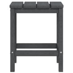 Vidaxl vidaXL Adirondack stol z naslonom za noge in mizo, HDPE, antracit