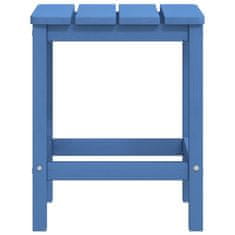 Vidaxl vidaXL Adirondack stol z naslonom za noge in mizo, HDPE, moder
