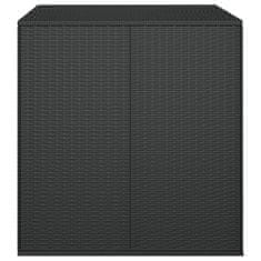 Vidaxl Vrtna škatla za blazine PE ratan 100x97,5x104 cm črna