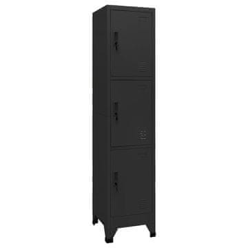 Vidaxl vidaXL Omarica s ključavnico črna 38x45x180 cm jeklo